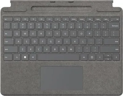 Immagine prodotto di Tastiera Microsoft Surface Pro Signature - QWERTY - Inglese - Touchpad - Microsoft - Surface Pro 8 Surface Pro X - Platino