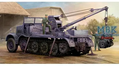 Imagen del producto de Camión de tracción pesado de 18 toneladas con grúa Billstein de 6 toneladas, Sd.Kfz.9/1 / escala 1:35