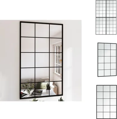 Zdjęcie produktu dla vidaXL Lustro ścienne 4 szt. czarne 100x60 cm metalowe - Lustro