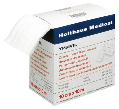 Zdjęcie produktu dla Kompres z włókniny celulozowej Ypsivil 10 cmx10 m jednostronny 1 szt