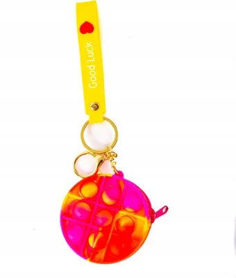 Produktbild von Pop It Geldbeutel Antistress Portemonnaie Fidget Toy Silikon Tasche Bunt Entspannung
