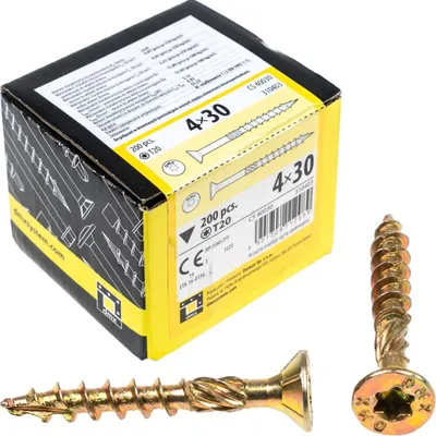 Immagine prodotto di CS 200 Viti da costruzione 4x30 mm T20 a testa svasata Viti per legno Viti per costruzioni in legno