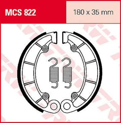 Immagine prodotto di Set di ganasce freno TRW MCS822 VT750C RC29