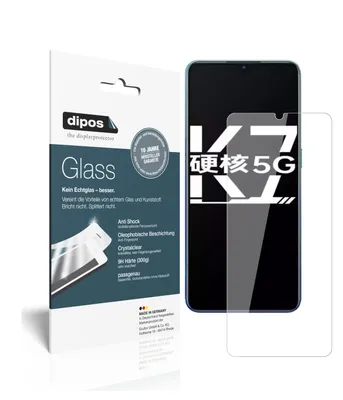 Produktbild von 2x Schutzfolie für Oppo K7 5G - Anti-Shock 9H Folie dipos Glass Kunststoffglas
