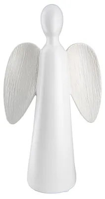 Produktbild von Gilde Figur, Engel, "Barbara", Keramik, weiß, VE 2, L. 7 cm, B. 13 cm, H. 24 cm 55362 4063387553626
