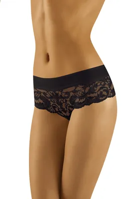 Produktbild von Wolbar dame slip unterhose spitze gemustert unterwäsche wb434, schwarz, s