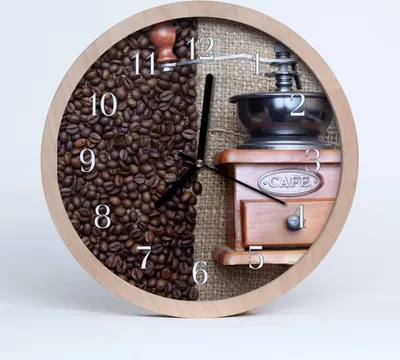Produktbild von Holzuhr 20fi cm wanduhr - Kaffee