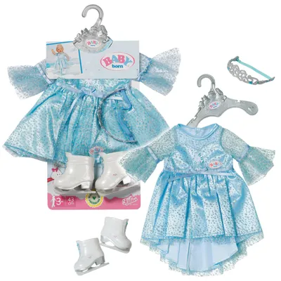 Produktbild von BABY born Eisprinzessinnen-Kleid mit Schlittschuhen und Tiara für 43 cm Puppen