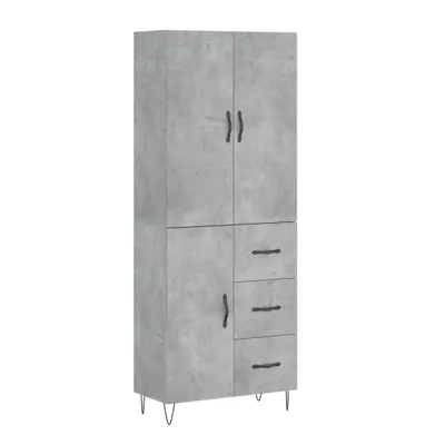 Produktbild von Highboard Betongrau 69,5x34x180 cm Holzwerkstoff