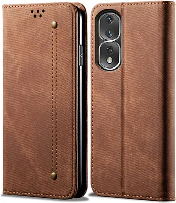 Obrázek produktu pro Honor 80 Pro Pouzdro, Kožené Peněženkové Pouzdro s Magnetickým Uzavíráním a Stojánkem pro Honor 80 Pro Hnědý