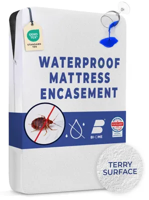 Image de Protège-matelas housse de matelas - 90 x 200 x 28 cm - Avec fermeture éclair - Imperméable