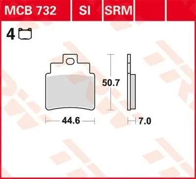 Obrázek produktu pro TRW Bremsbelag Trw Sinter Mcb 732 Si