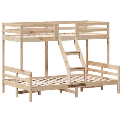 Obrázek produktu pro Patrová postel 80 x 200/120 x 200 cm masivní borové dřevo