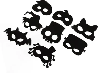 Immagine prodotto di 8 set di maschere di Halloween Scratch Art Rainbow Paper Animal Face Masks Toy Kit Kids Crafts