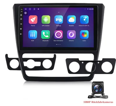 Obrázok produktu pre 10-palcové autorádio s Androidom pre vozidlá Škoda Yeti 5L (modelové roky 2009-2018), s bezdrôtovým CarPlay a Android Auto, 8-jadrový procesor, 6+128 GB pamäte, DSP, 4G LTE, vrátane 1080P cúvacej kamery a GPS