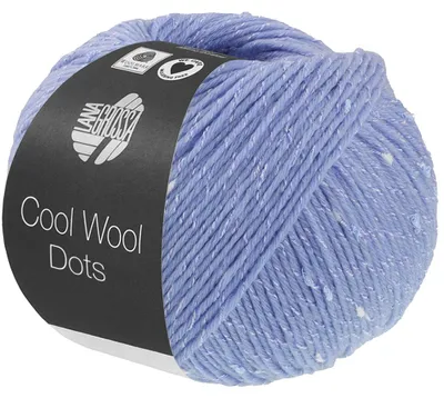 Produktbild von Lana Grossa Cool Wool DOTS 50 g Merinoklassiker mit effektvollen Tweednoppen 155 m Farbe 001 - Hellblau