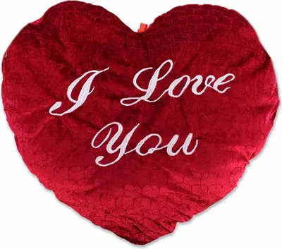 Produktbild von I Love You Herzkissen aus Plüsch - ca. 50 cm