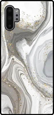 Immagine prodotto di Smartphonica Custodia per telefono adatta per Samsung Galaxy Note 10 Plus con stampa in marmo - Custodia posteriore in TPU con design in marmo - Argento