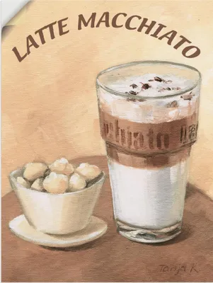 Produktbild von ARTland Wandbild, selbstklebend Latte Macchiato Größe: 60x80 cm