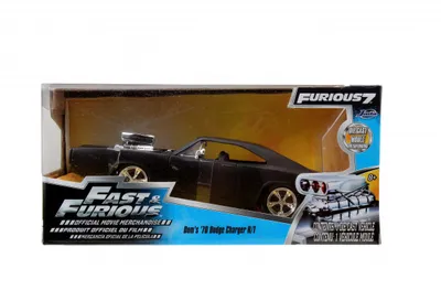 Produktbild von Jadatoys 1:24 Modellauto Dodge Charger Fast and Furious 7 matt schwarz