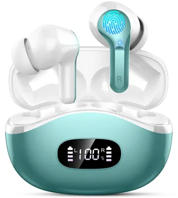 Produktbild von 2026 Kopfhörer Kabellos Bluetooth Kopfhörer Hi-Fi Stereo Tiefer Bass Z-Blau grün