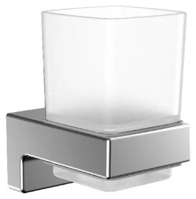 Immagine prodotto di emco cue porte-verre chromé avec verre en cristal, modèle mural, 322000100, 322000100