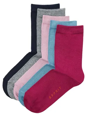 Produktbild von ESPRIT Uni Kinder Socken Solid Mix Multipack K So Baumwolle einfarbig 5 Paar,
