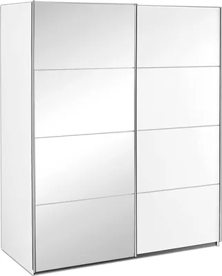Produktbild von Schwebetürenschrank - Alpinweiß - 136 x 197 cm - mit Spiegel