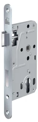 Produktbild von BASI - Zimmertürschloss - ES 928 PZW - DIN Links - Rundstulp 20 mm - Edelstahl - Falle Kunststoff - Riegel Aluminium - nach EN 12209:2016-10 - 9280-5528