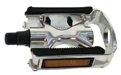 Produktbild von Anti-Rutschpedal, Alu, schwarze Gummiauflage, mit Reflektor, Achse 9/16"
