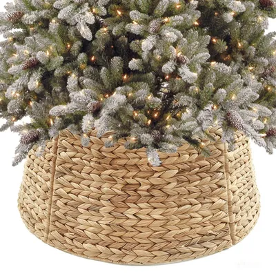 Image de Panier en osier pour sapin de Noël, diamètre 70 cm, couleur naturelle