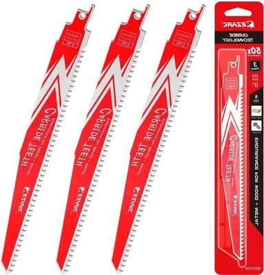 Immagine prodotto di Lama Reciprocations in metallo duro per il taglio di legno duro e metallo - 225 mm 6 TPI R956HM (3 pezzi)