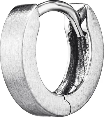 Produktbild von Einzel 925er Sterlingsilber Klappcreole Matt 10 X 2,7mm Anlaufgeschützt 4784
