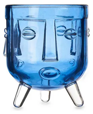 Glas-Kerzenhalter mehrfarbig 7,8 x 7,8 x 8,8 cm