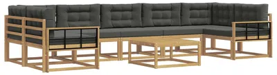 Produktbild von vidaXL Outdoor-Sofagarnitur mit Kissen 6 pcs Weiß und Anthrazit
