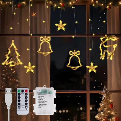 Image de Guirlande lumineuse de Noël pour intérieur, 3,5 mètres, avec télécommande, 120 LED
