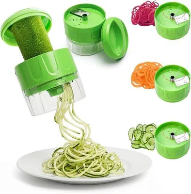 Produktbild von Gemüseschneider 3-in-1 – Spiralschneider für Gemüse – Edelstahl – für Gemüsepasta