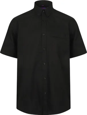 Produktbild von Henbury Herren Hemd, kurzärmlig RW2698 (XL) (Schwarz)