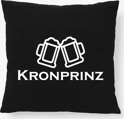 Produktbild von Huuraa Kissen Kronprinz Schützenfest 40x40cm mit Füllung Black Baumwolle Dekokissen Geschenkidee