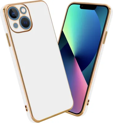 Immagine prodotto di Cadorabo copertura protettiva per Apple iPhone 13 cover in bianco copertura del telefono cellulare TPU silicone fotocamera protezione caso