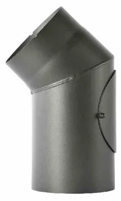 Image de FIREFIX Coude pour tuyau de poêle 45°,Ø150mm,sw fixe avec porte,couleur : noir