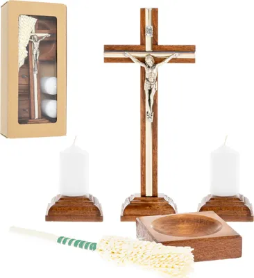 Obrázok produktu pre Weihnachtslieder-Set aus Holz mit Sprinkler und Weihwasserschale