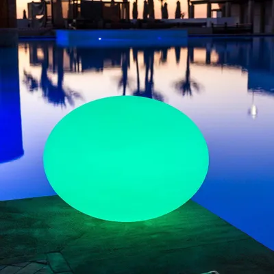 Produktbild von Akku LED-Designleuchte Flatball mit App-Steuerung Oval