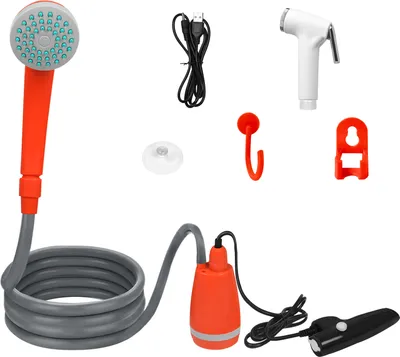 Produktbild von LZQ Campingdusche Akku Camping Dusche Outdoor Dusche mit Wiederaufladbarer Akku und 2m Duscheschlauch für Garten Reisen Autowäsche