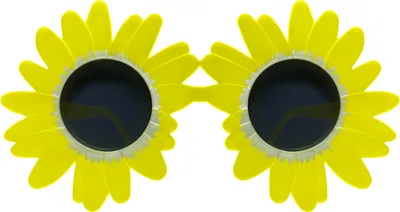 Produktbild von Oblique Unique Blumen Brille Partybrille Spaßbrille Sonnenbrille für Geburtstag Party Fasching Karneval Accessoire - gelb