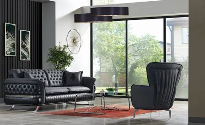 Produktbild von Sofagarnitur 3+1 Sitzer Sessel Garnitur Chesterfield Relax Sessel Möbel Neu