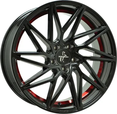 Produktbild von 18 Zoll KESKIN KT20 5x112 ET30 Alufelgen BLACK PAINTED RED INSIDE