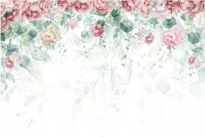Produktbild von Vlies Fototapete grüne Blätter Blumen (416x254 cm - inklusive kleister) Rose Natur Modern Pastell Wohnzimmer Schlafzimmer Wandtapete Motivtapeten Tapete UV-Beständig Montagefertig