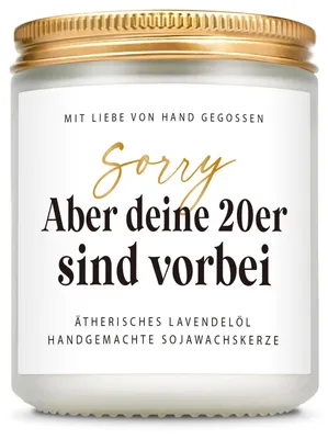 Produktbild von Duftkerze mit Spruch - Dekorative Kerze im Glas - Für Frauen und Männer - 30.