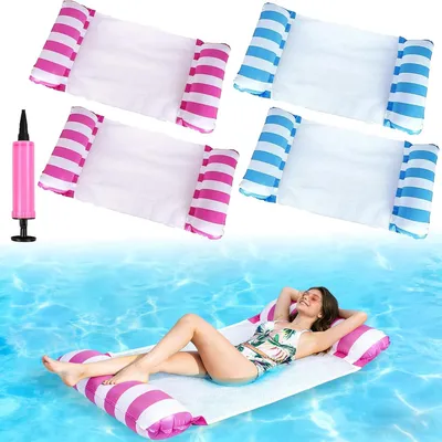 Produktbild von Aufblasbare Schwimmhängematte, 4-in-1, mit Pumpe, für Schwimmbad